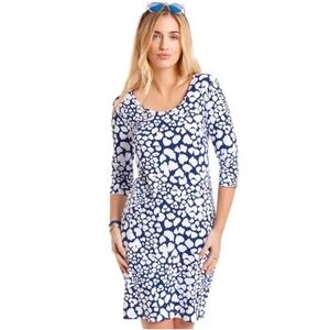 Persifor Kilpatrick Panthera Dress Blue White Size Large NWT New